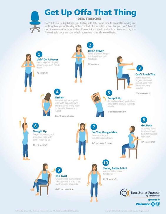 Work It Out At Work Simple Exercises Stretches For The Office